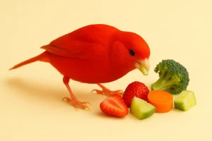 Frutas y verduras para canarios